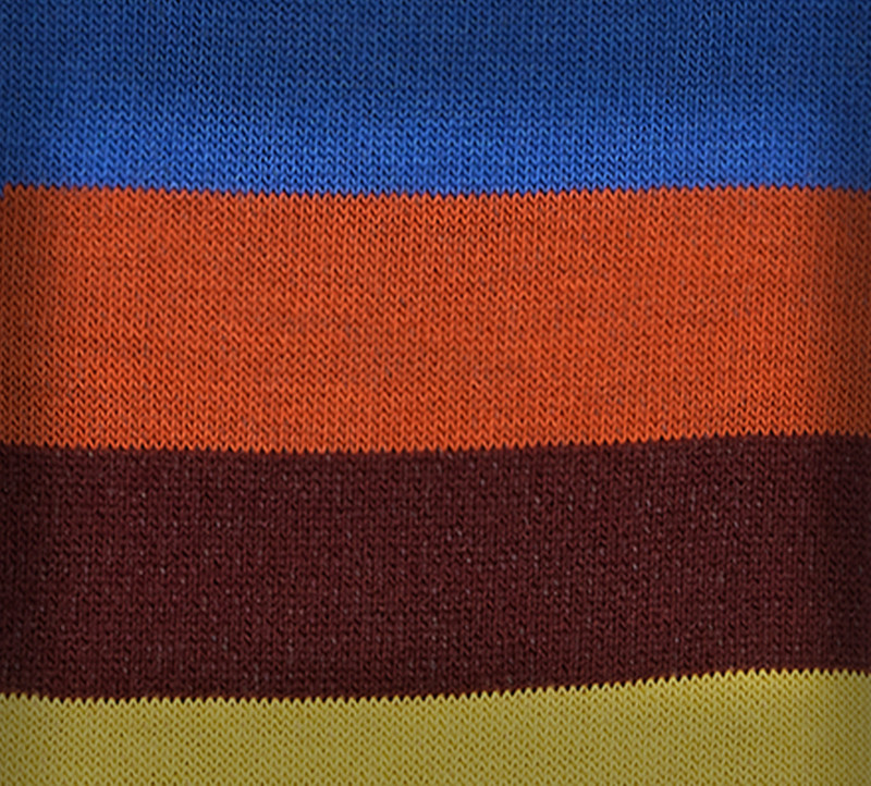 Black Cotton-Blend Multicolour Stripe Socks 3