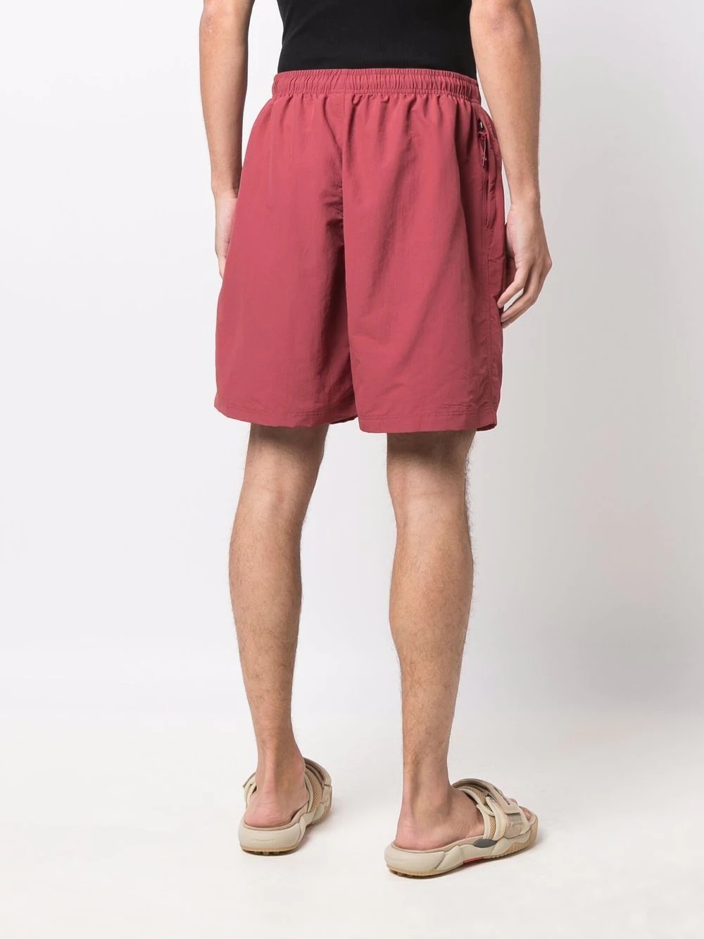 swoosh-logo elasticated-waist deck shorts - 4