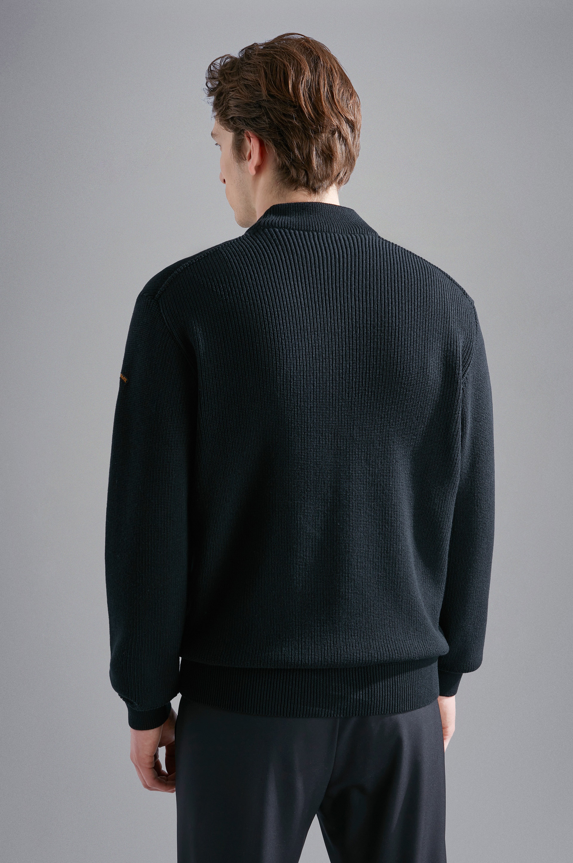 RIBBED WOOL PULLOVER WITH POCKET - 3