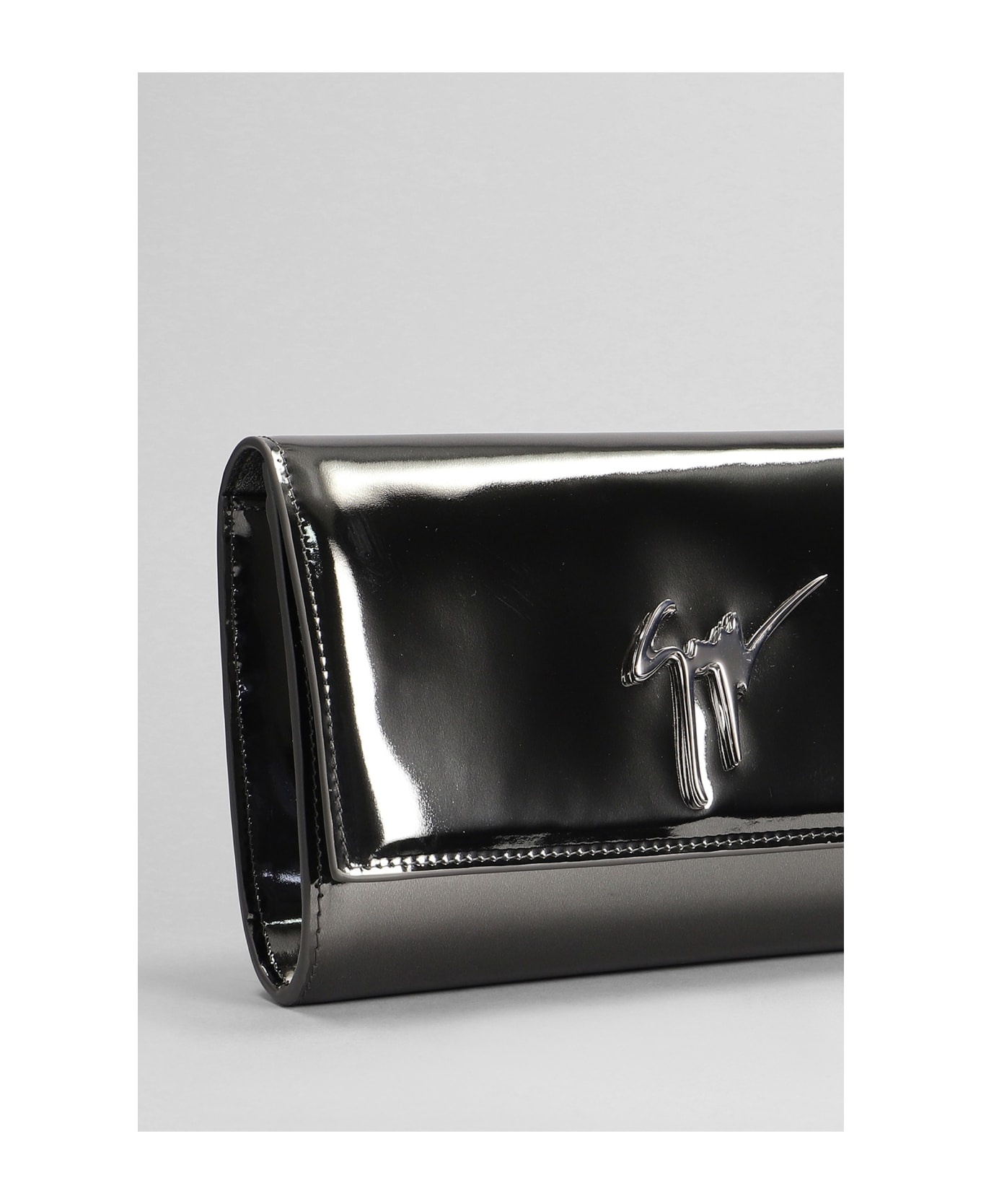 Cleopatra Clutch In Gunmetal Leather - 4