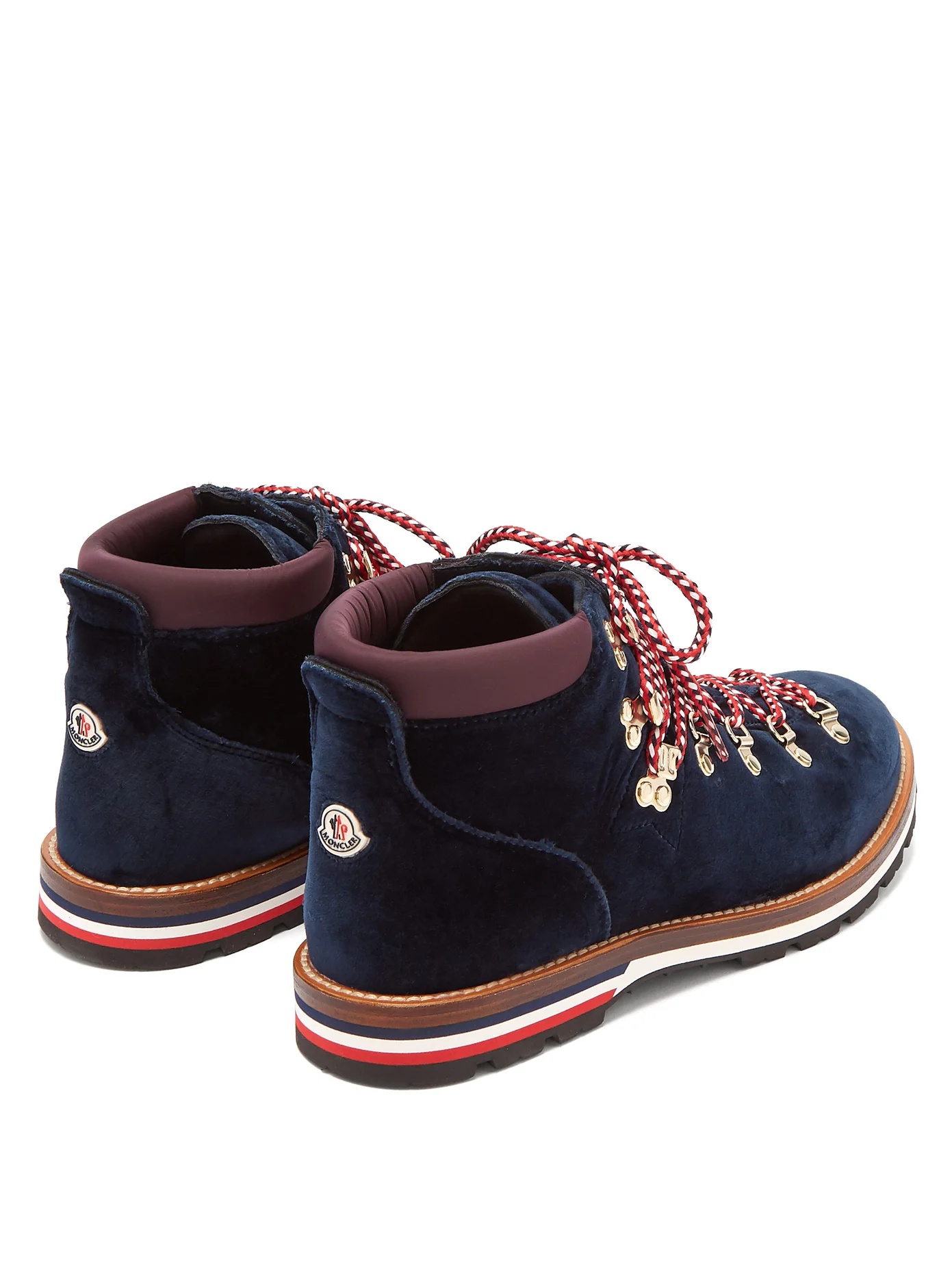 Blanche velvet lace-up mountain boots - 4