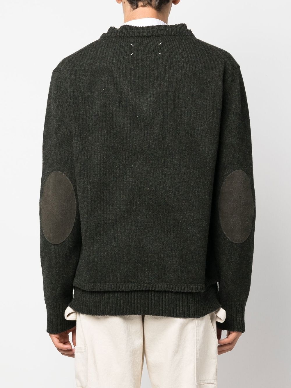 four-stitch elbow-patch jumper - 5