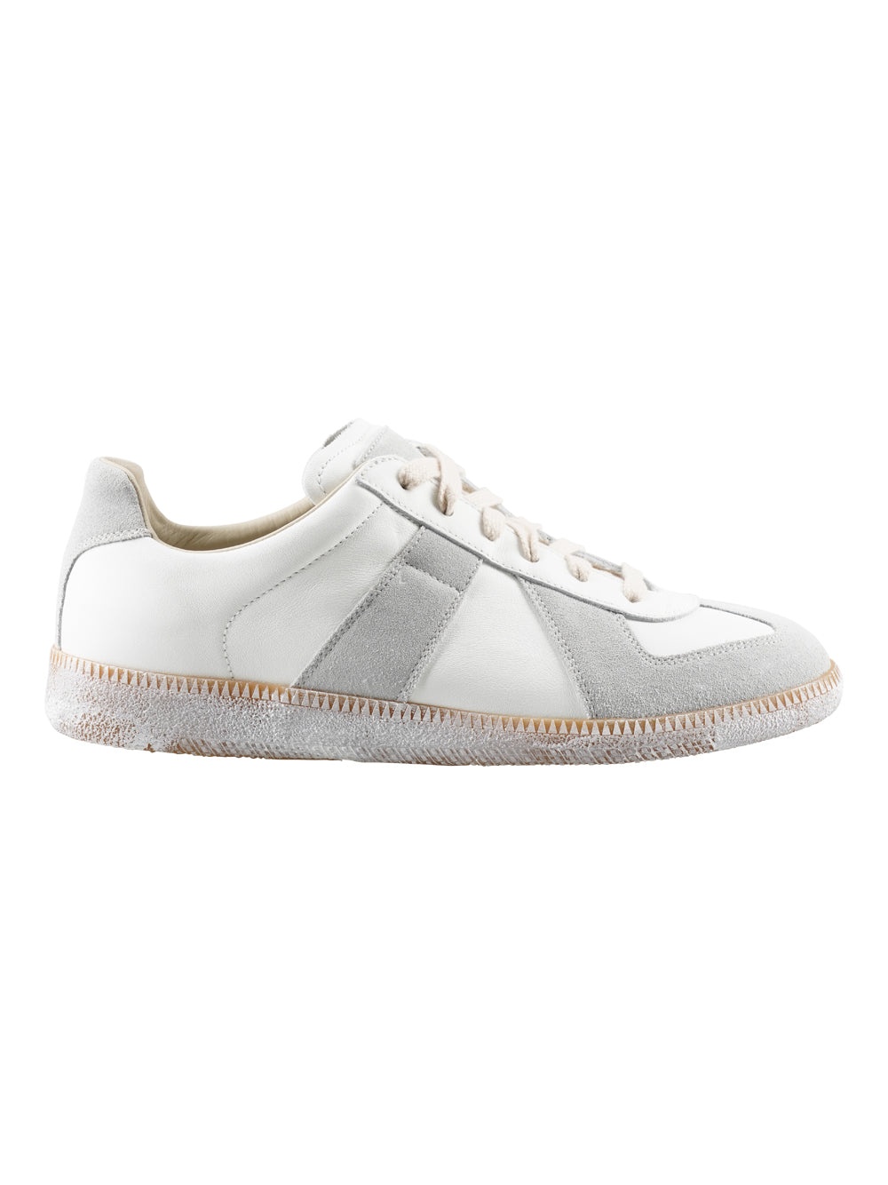 MAISON MARTIN MARGIELA LIGHT GRAY AND WHITE SNEAKERS - 7