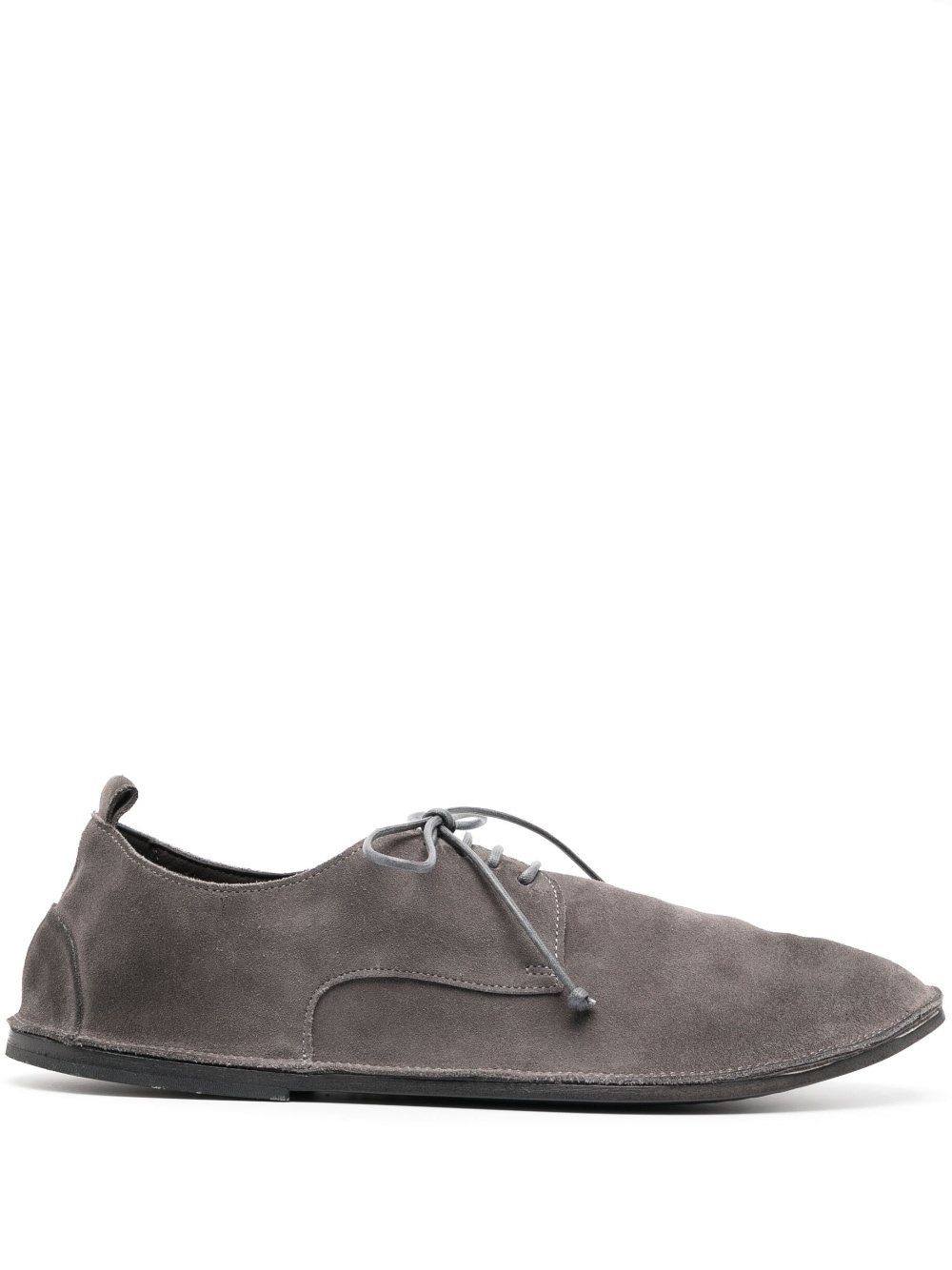 lace-up suede derby shoes - 1