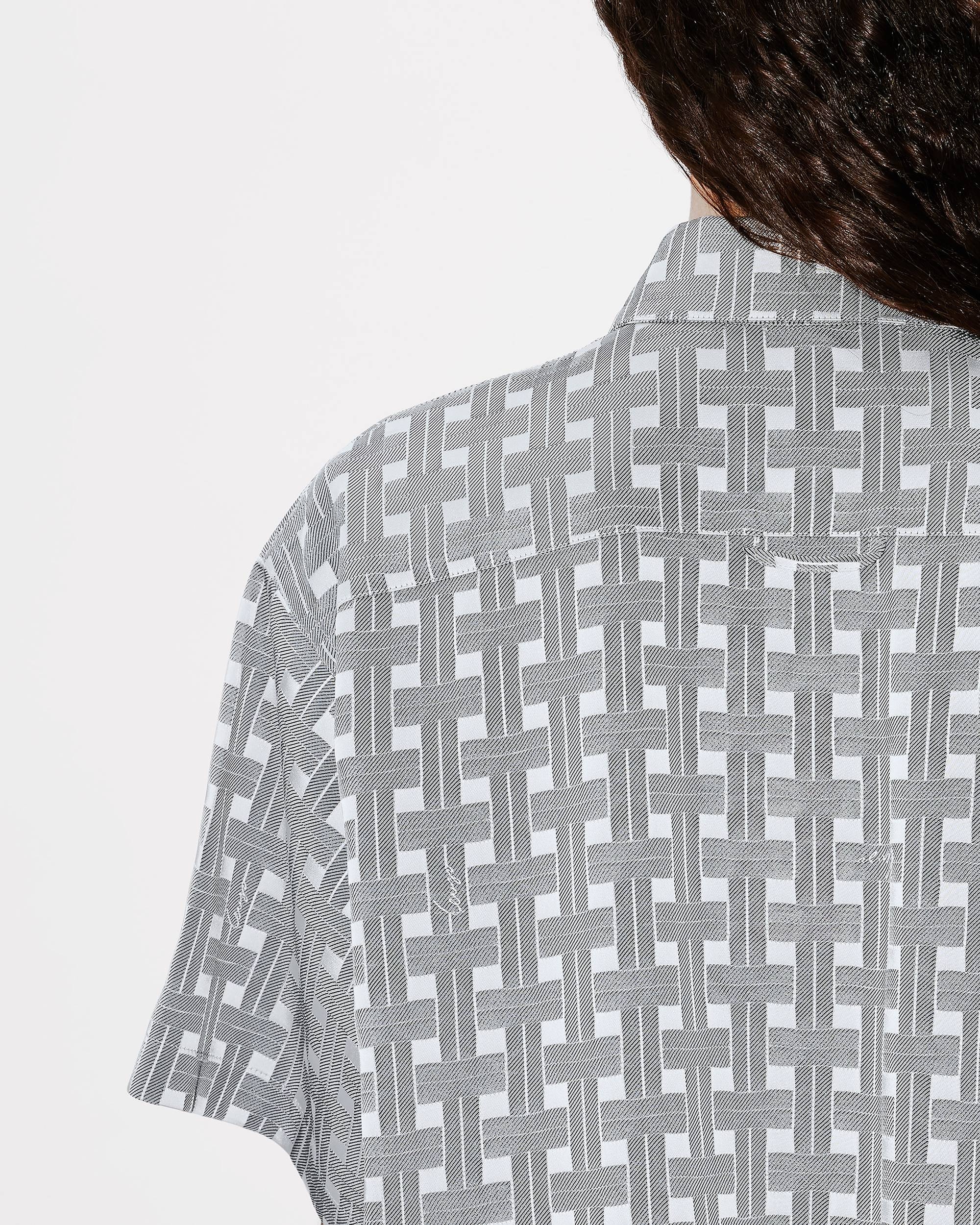 'KENZO Weave' cropped shirt - 7