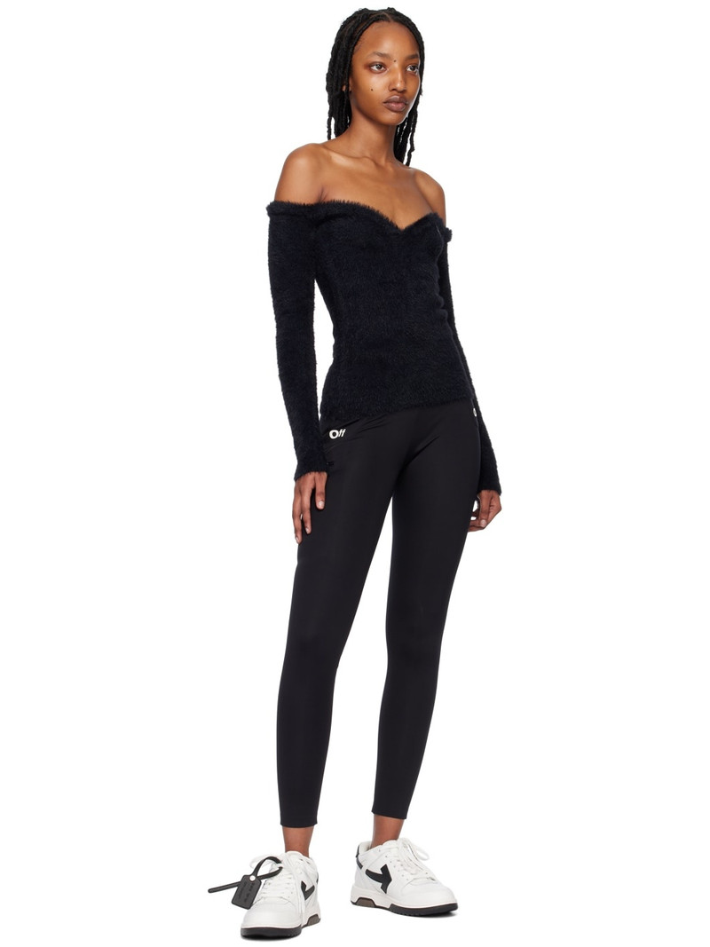 Off-White Black Off-The-Shoulder Sweater outlook