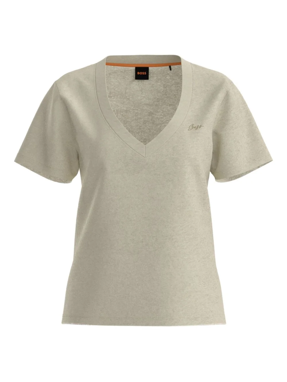 V-neck linen T-shirt - 1
