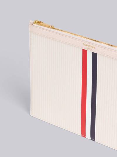 Thom Browne Light Pink Calf Leather Seersucker Small Document Holder outlook