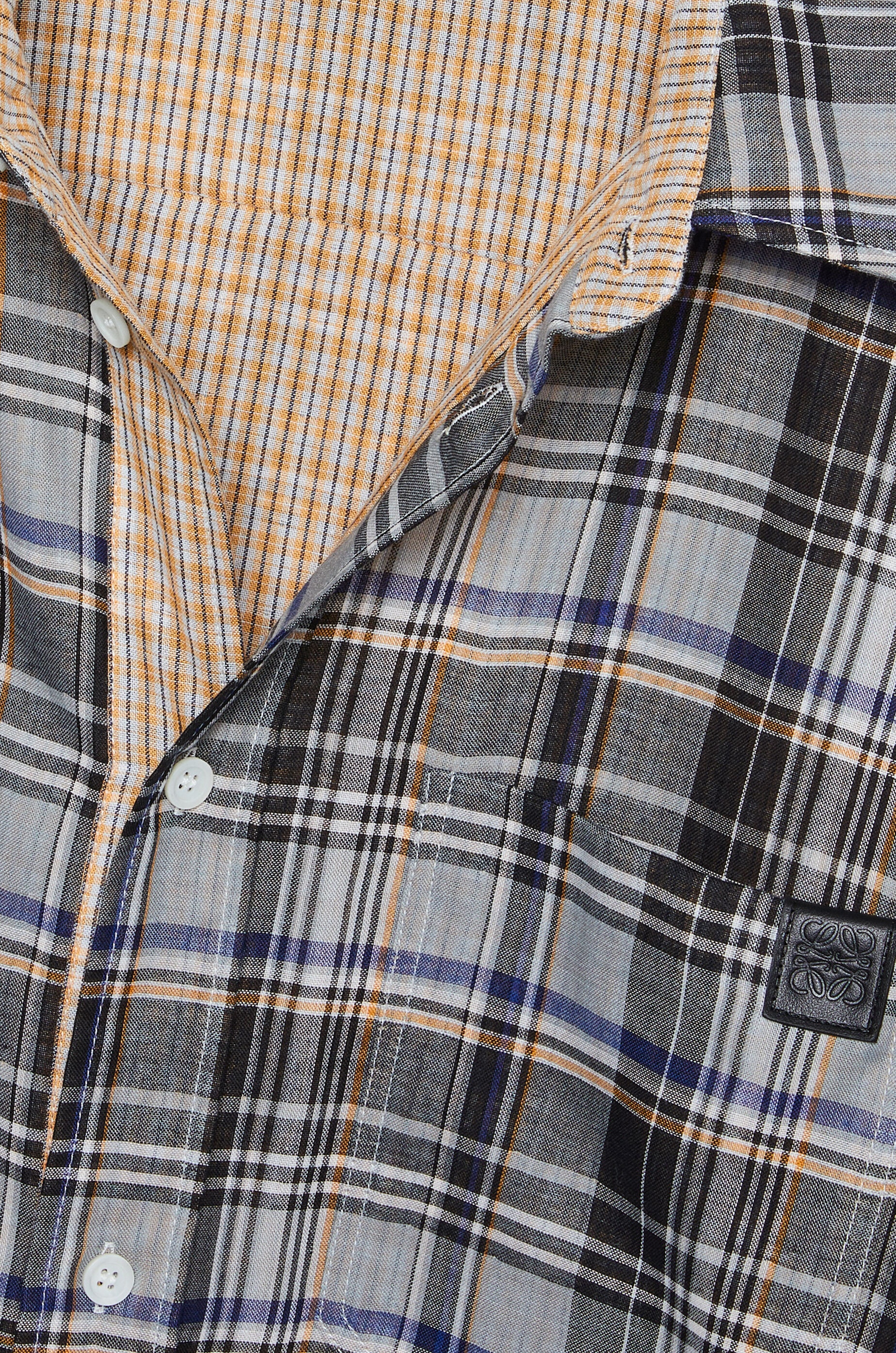 Check shirt in cotton and polyester - 3