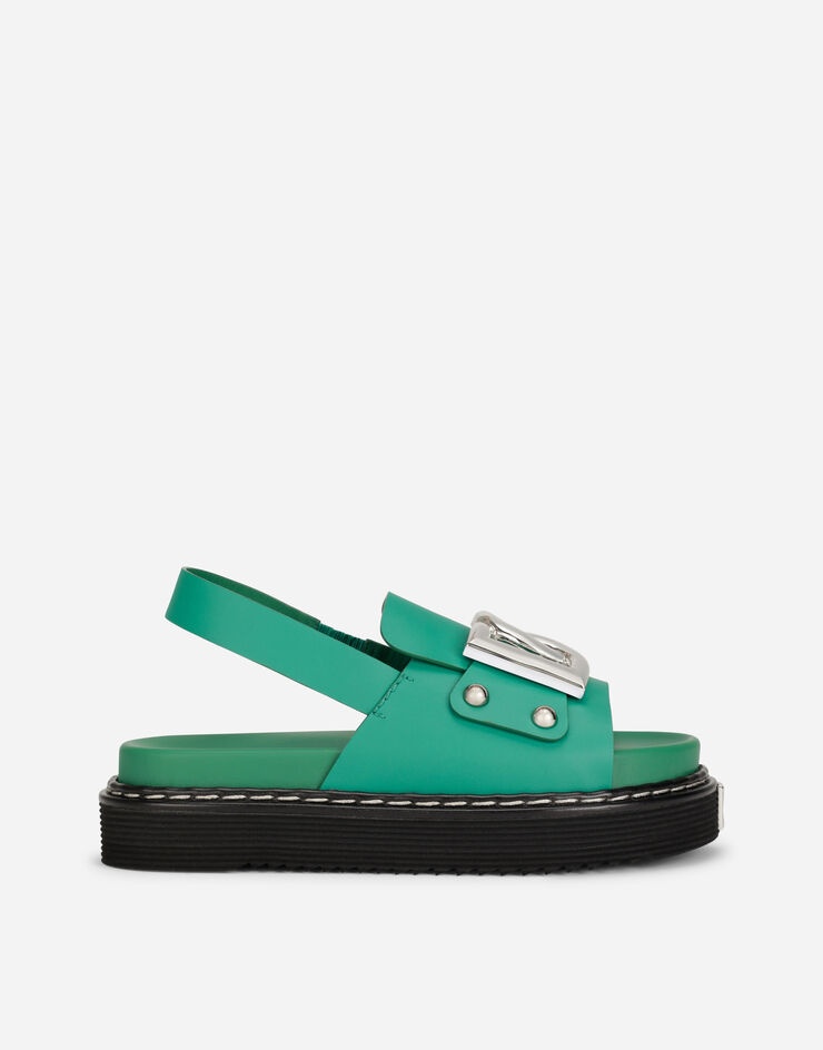 Calfskin sandals with DG logo - 1