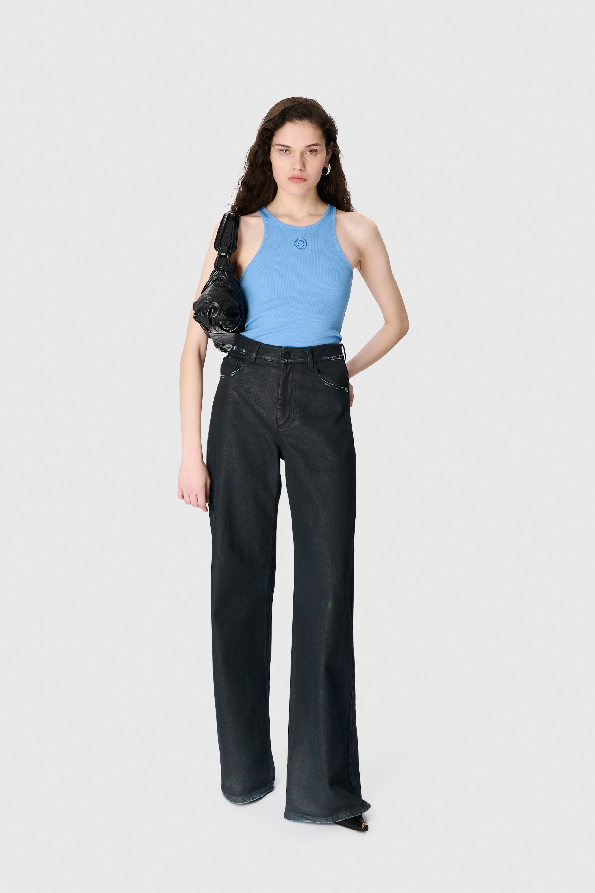 Moon Logo Ribbed Jersey Tank Top - 2