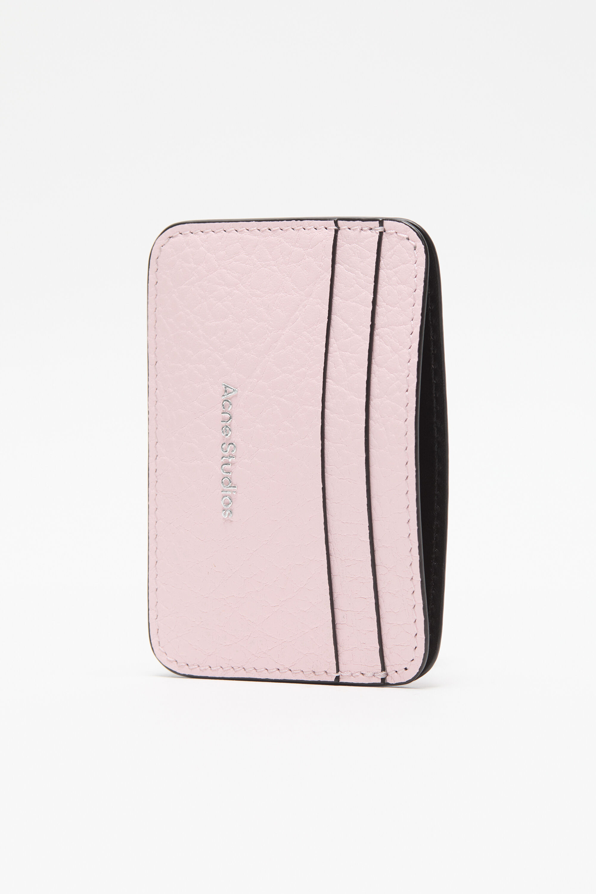 Leather card holder - Powder pink - 3