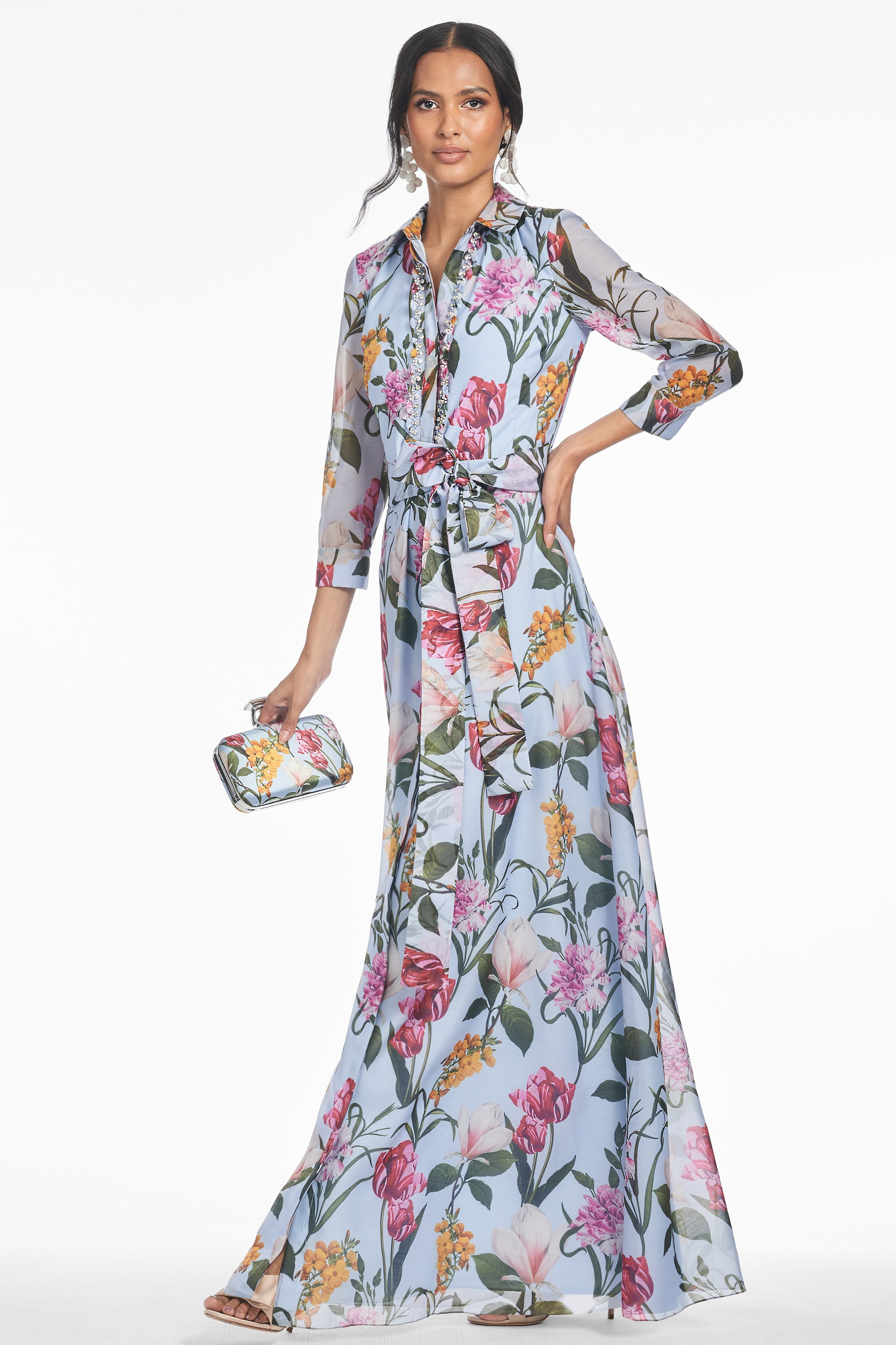 ADDISON GOWN - GLACIAL BLUE BLOSSOMS - 3