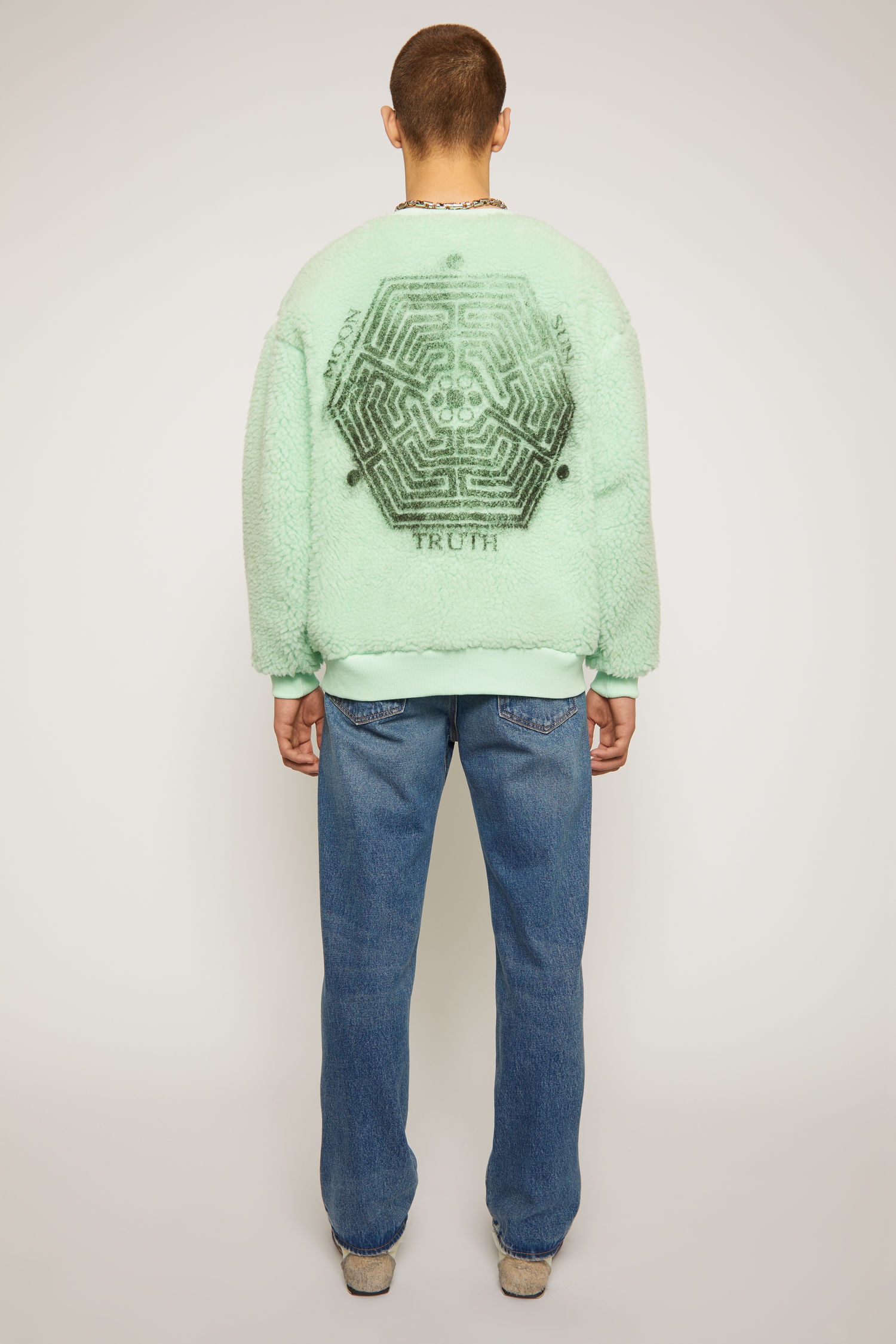 Mandala-print sweatshirt pistachio green - 4