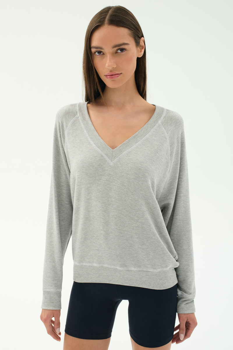 SPLITS59 Bennie Fleece V Neck Sweatshirt outlook