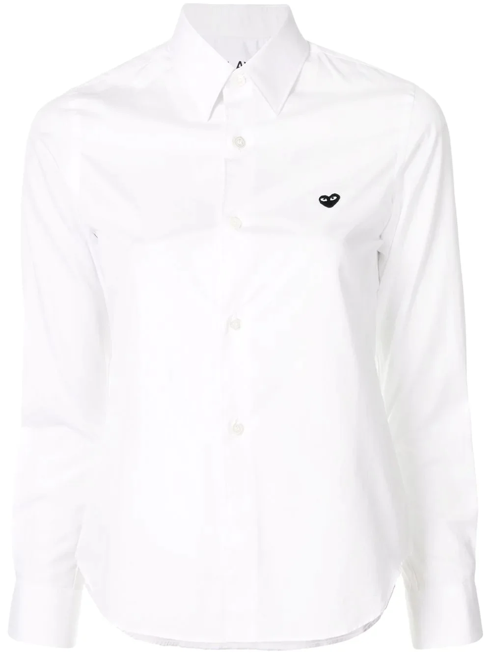 logo embroidered plain shirt - 1