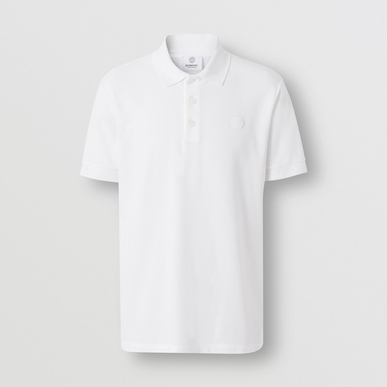 Monogram Motif Cotton Piqué Polo Shirt - 1