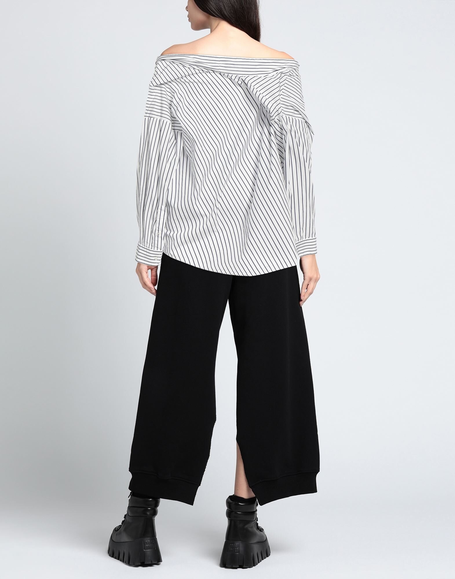 White Women's Shirts & Blouses With Bow - 3