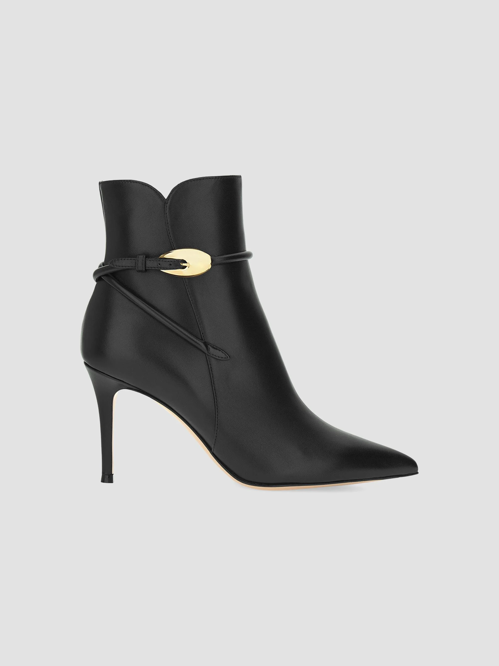 Women's 85MM Nappa Leather Booties - Nero Black - 1
