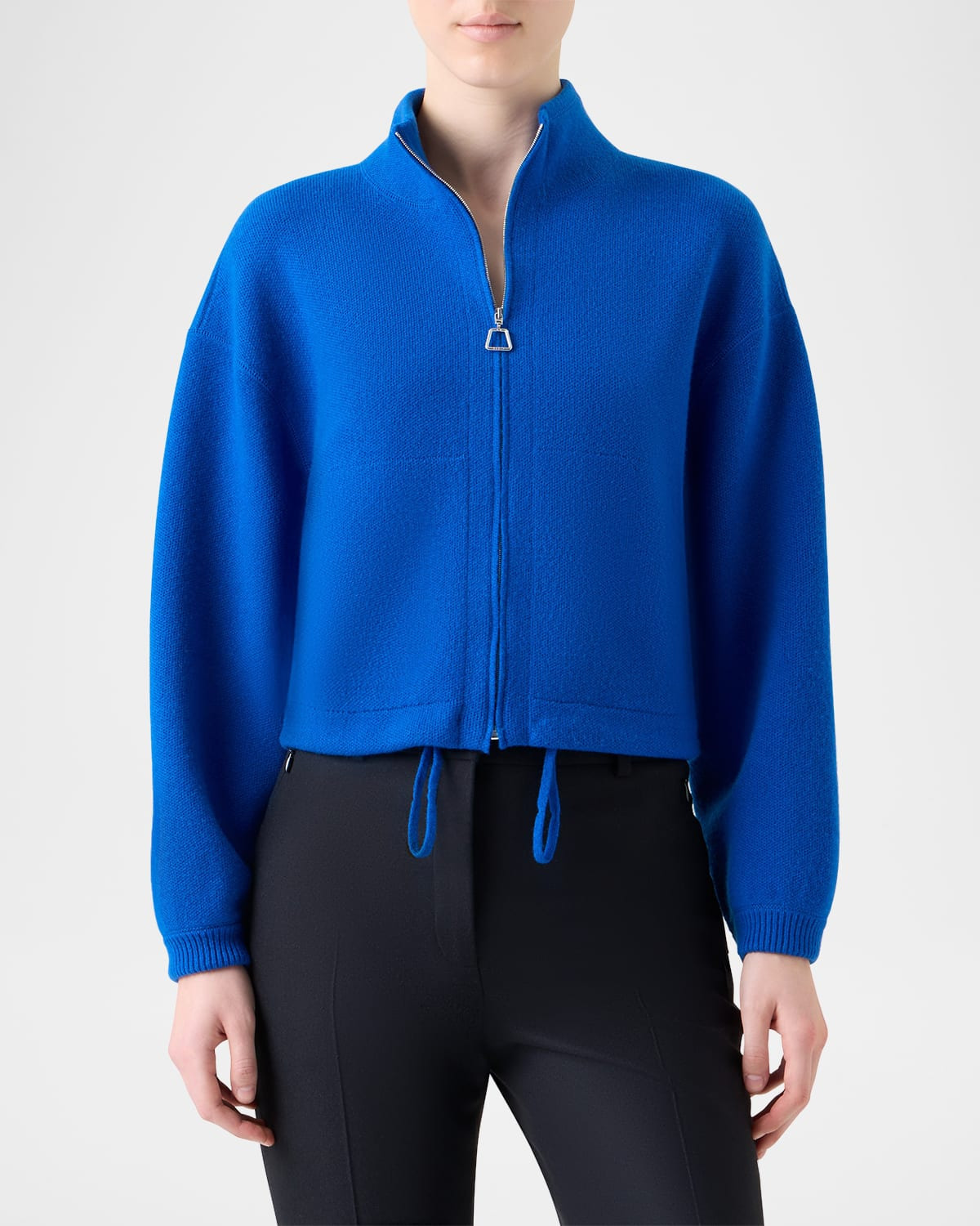 Cashmere Knit Zip Cardigan - 4
