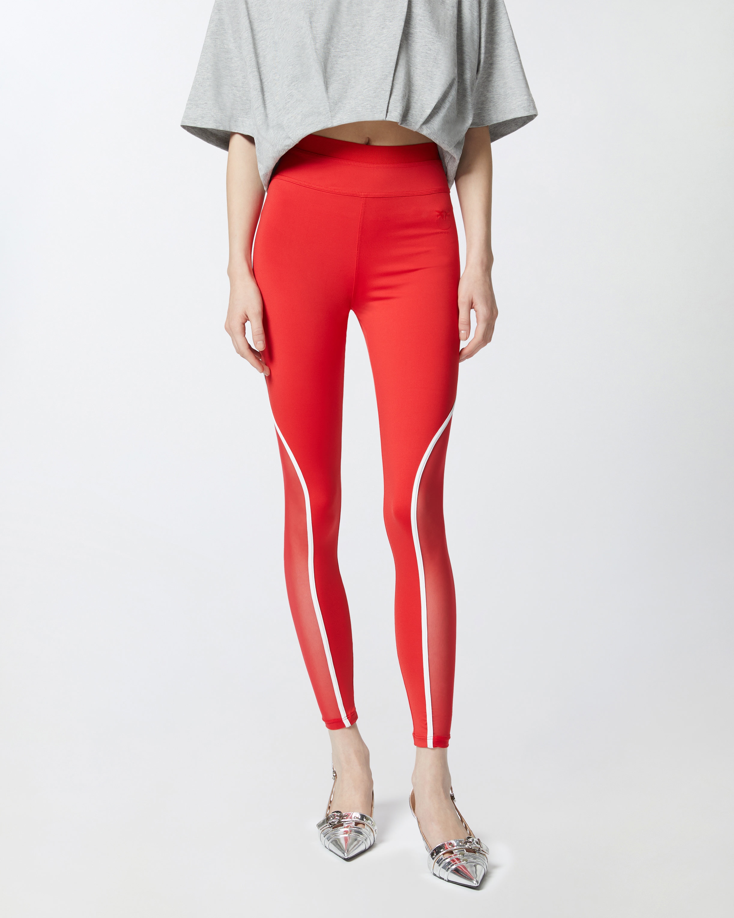 LEGGINGS WITH SHEER INSERTS - 3