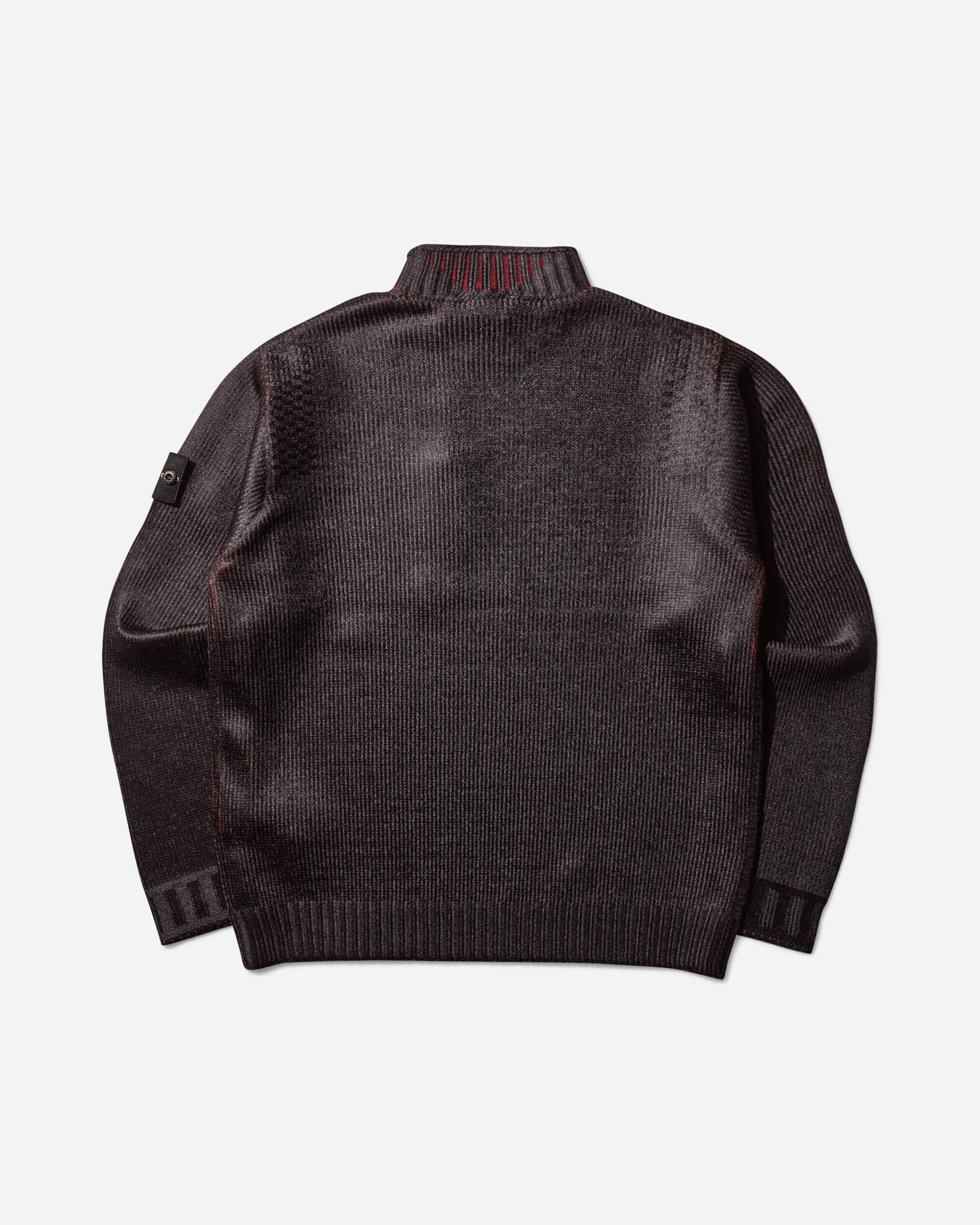 Men's Sublimatic Print Mock Neck Sweater Dark Burgundy - 2