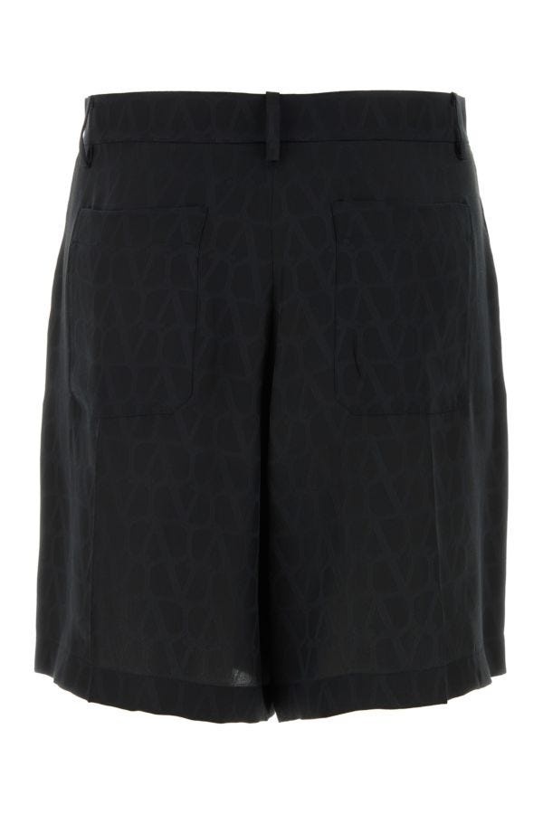 Valentino Garavani Man Embroidered Silk Bermuda Shorts - 2