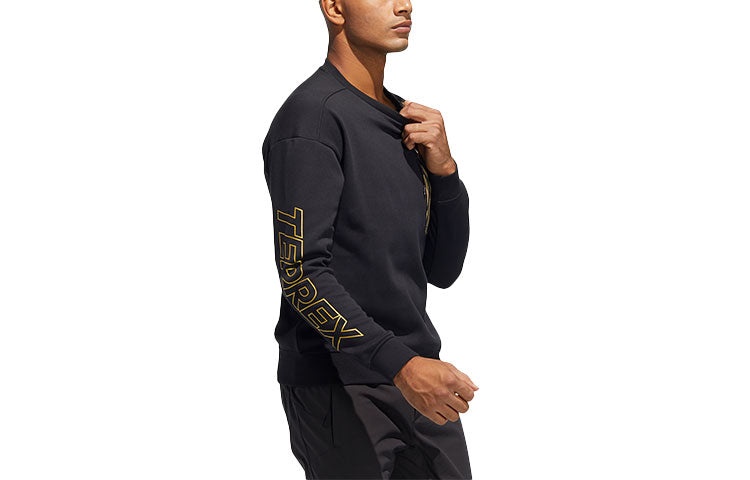 adidas Subject Printing Sports Pullover Long Sleeves Black HE7322 - 3