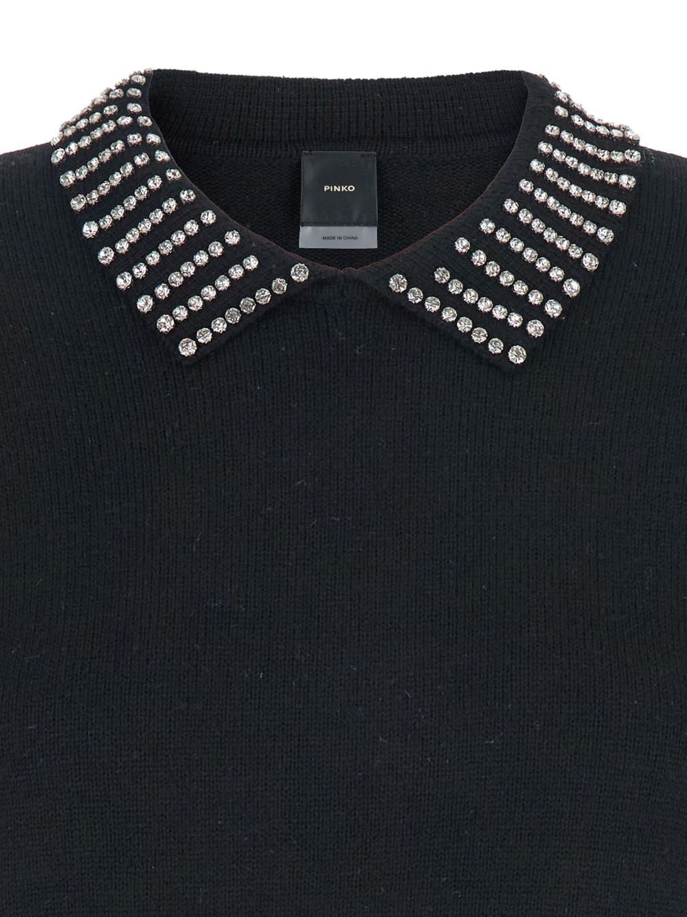 embellished-collar sweater - 3