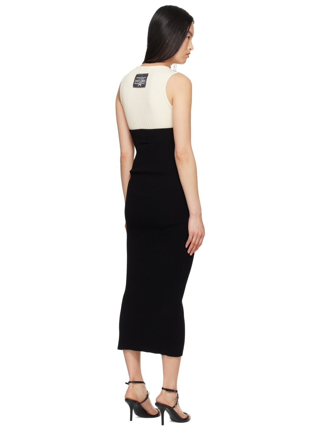 White & Black 'The Madone' Maxi Dress - 3