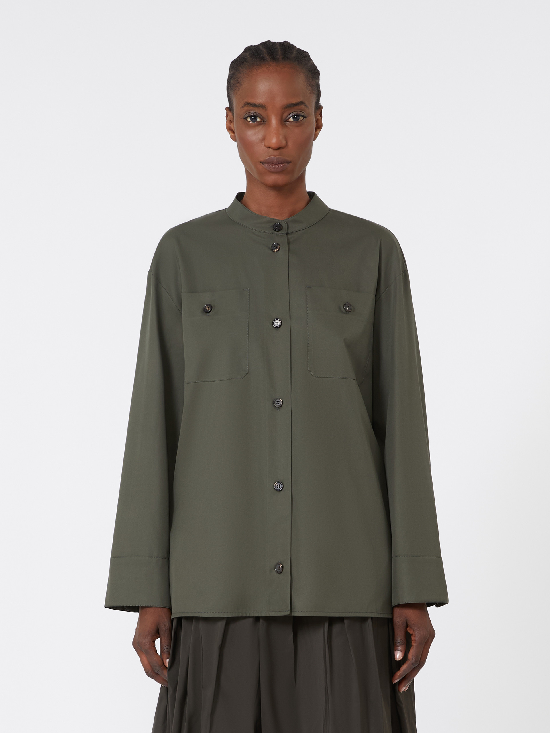 ALI Cotton Mandarin-neck shirt - 3