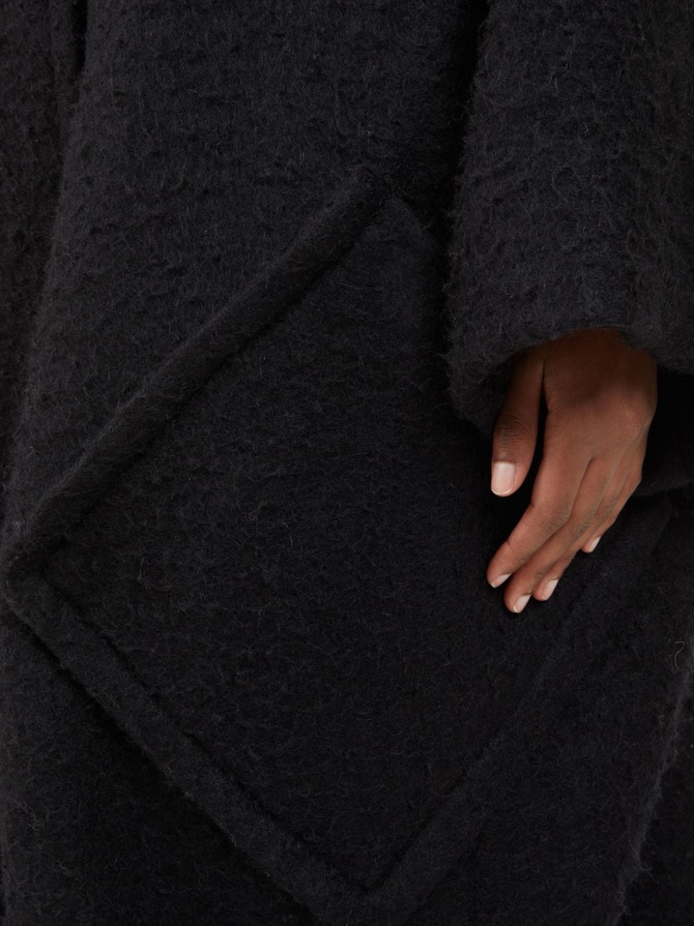 bouclé oversized coat - 7