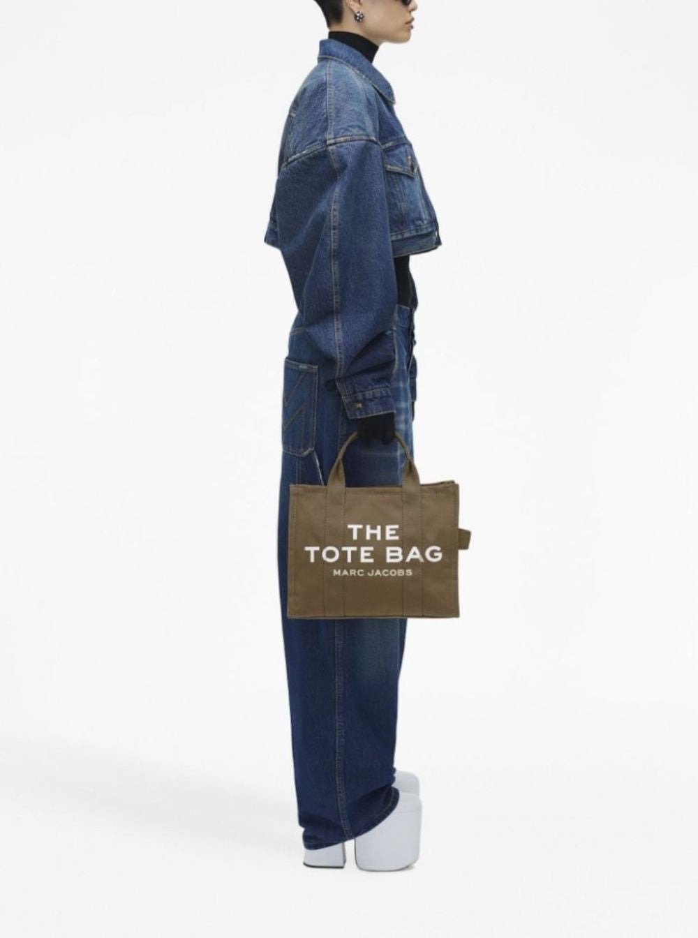 Marc Jacobs Women 'The Medium Tote' Brown Tote Bag With Logo Lettering On The Front In Cotton Woman - 5
