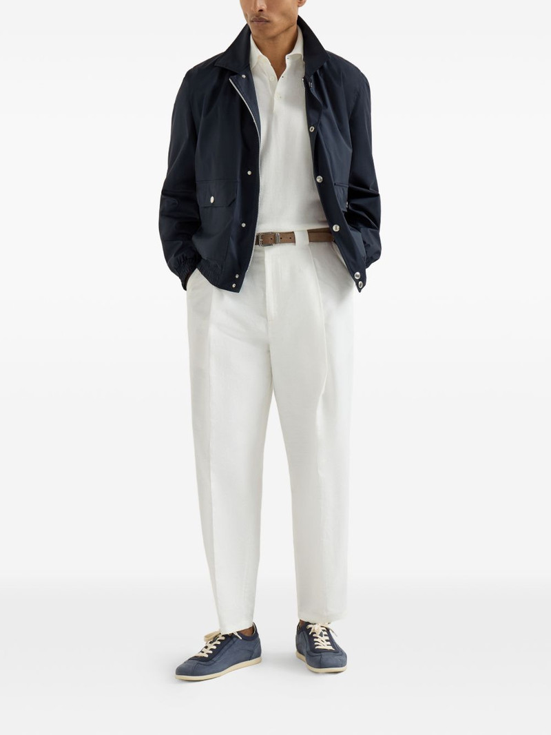 Brunello Cucinelli butoon-fastening logo-detail polo shirt outlook