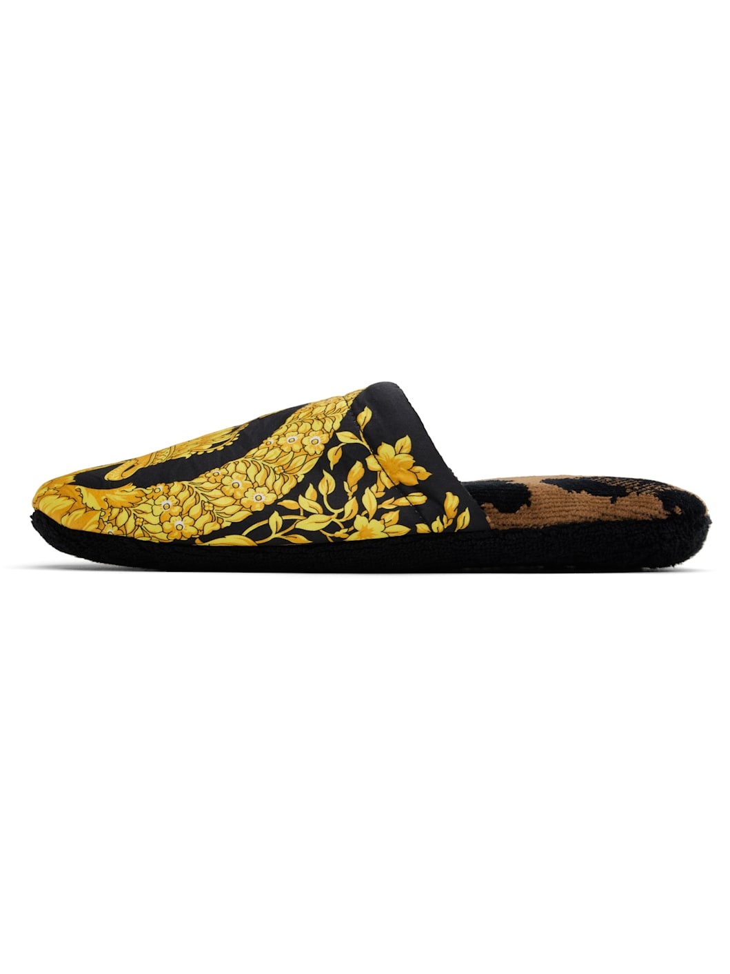 Black & Yellow 'I Heart Baroque' Slippers - 3