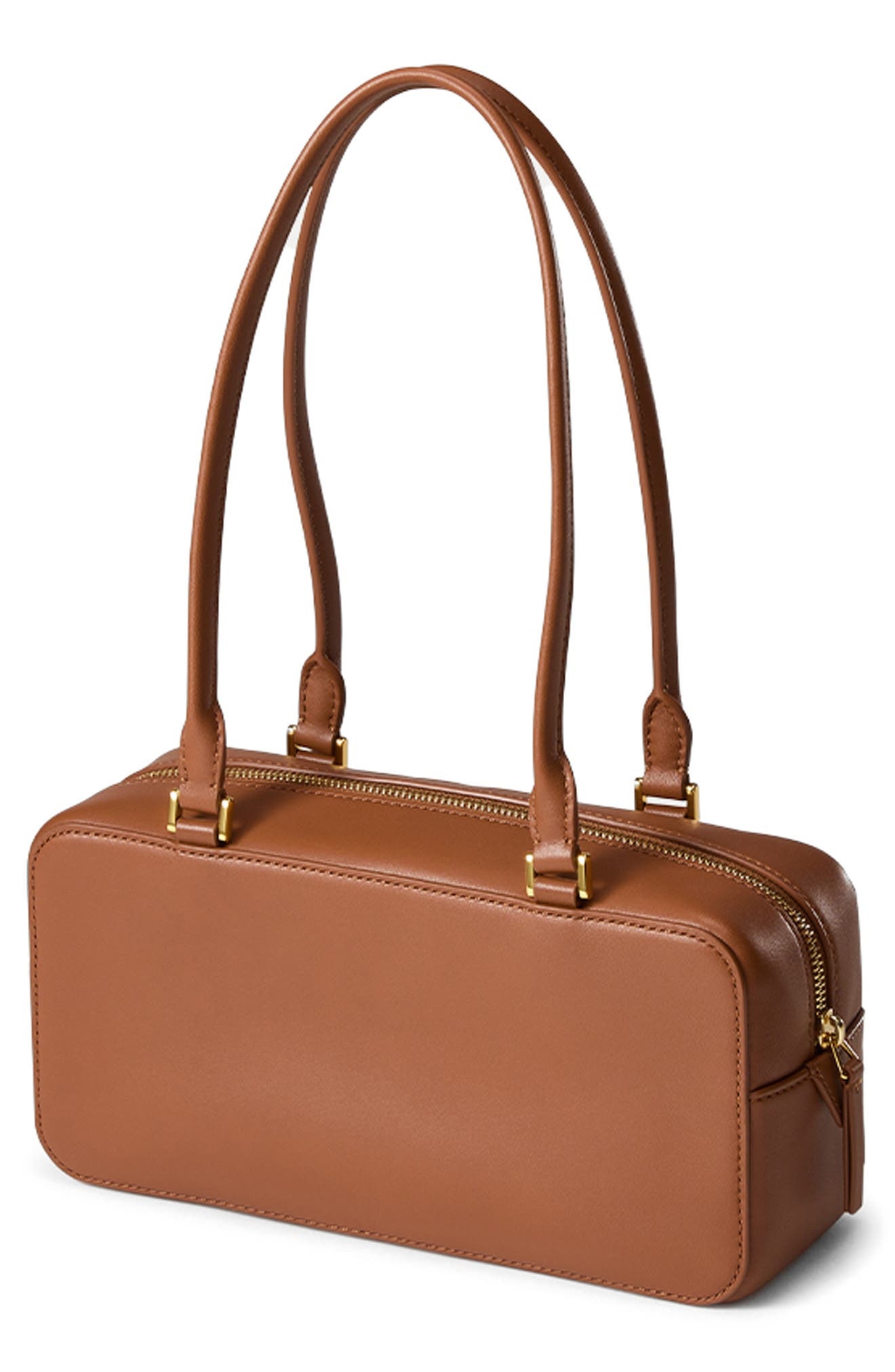 Veronica Beard Boxy Leather Shoulder Bag in Hazelwood at Nordstrom - 3