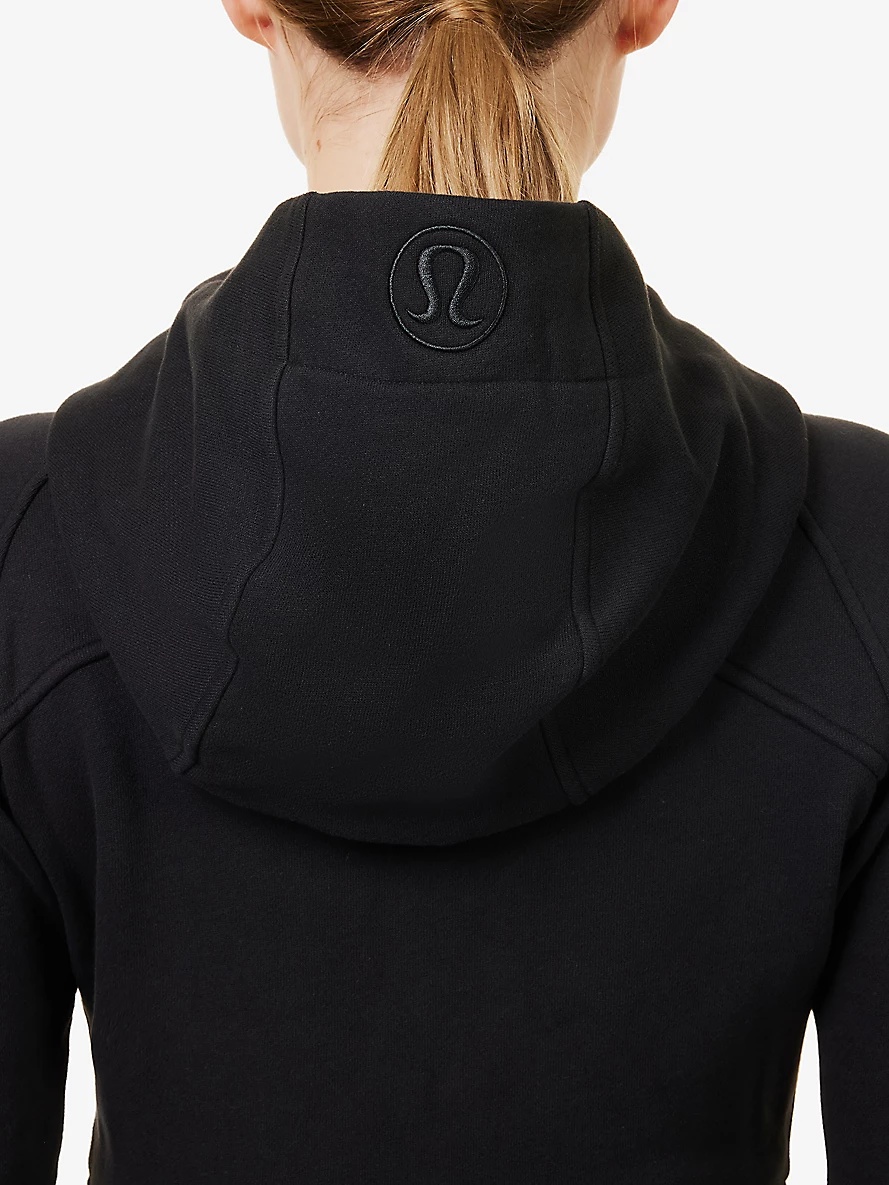Scuba cropped cotton-blend hoody - 11