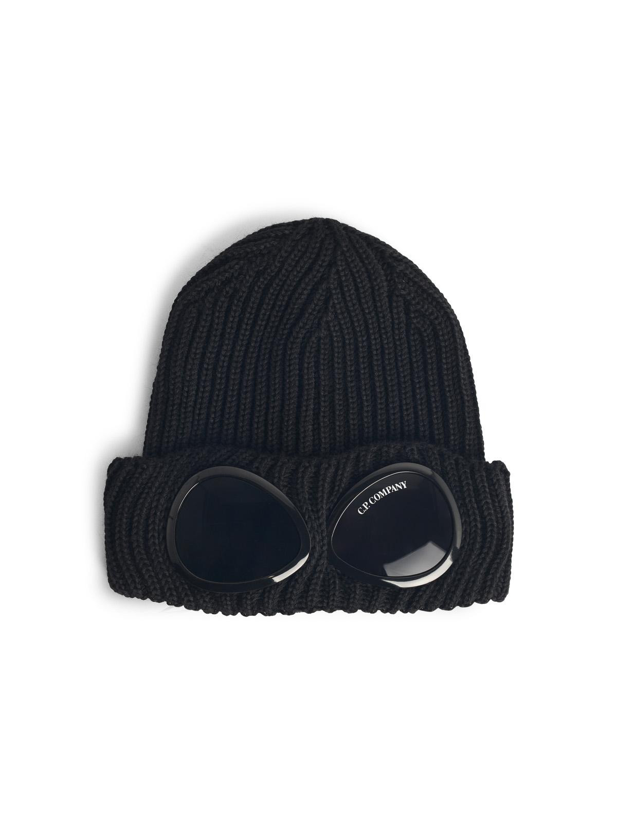 C.P. Company 'Lens' Black Wool Beanie Men - 1