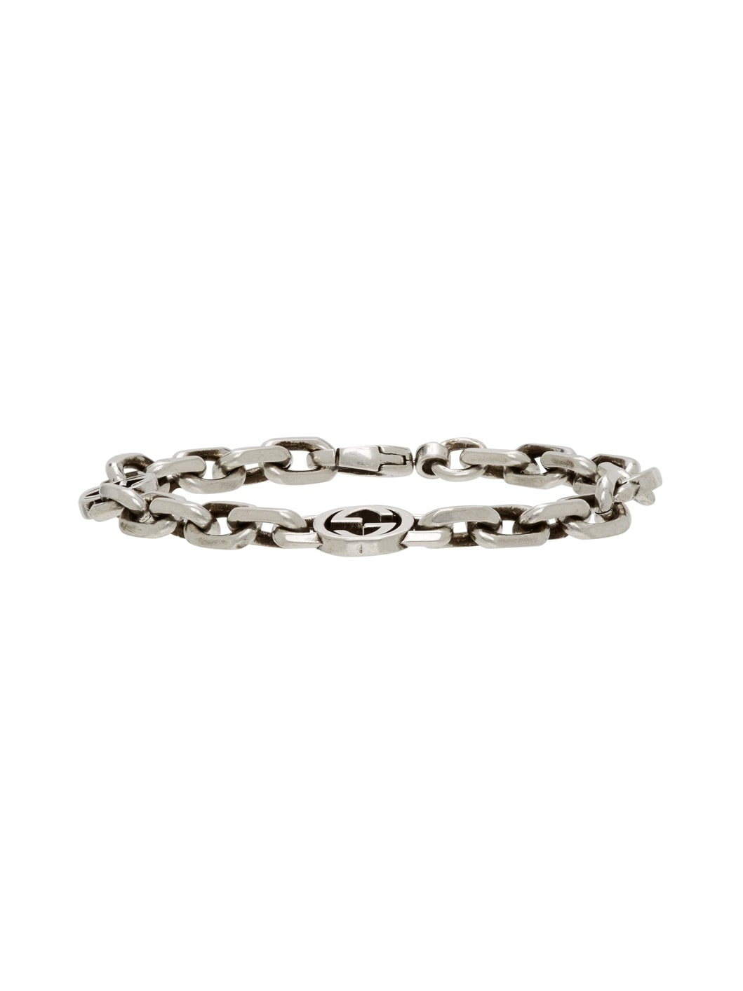 Silver Interlocking G Bracelet - 1