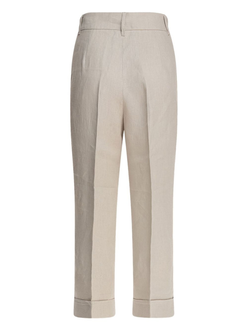 'S Max Mara pressed-crease linen trousers outlook