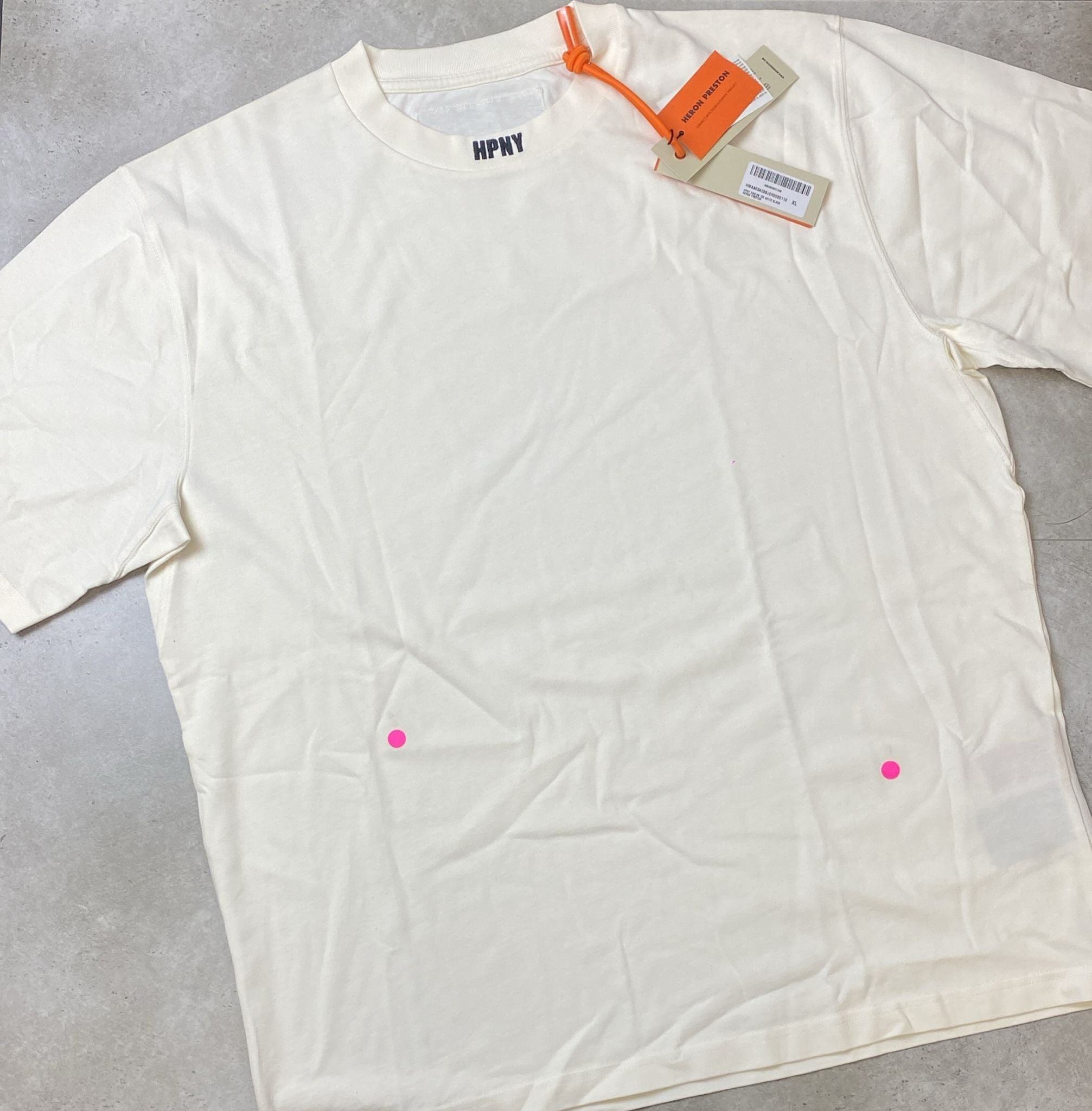 Heron Preston HPNY Embroidered Neck T Shirt White XL - 2