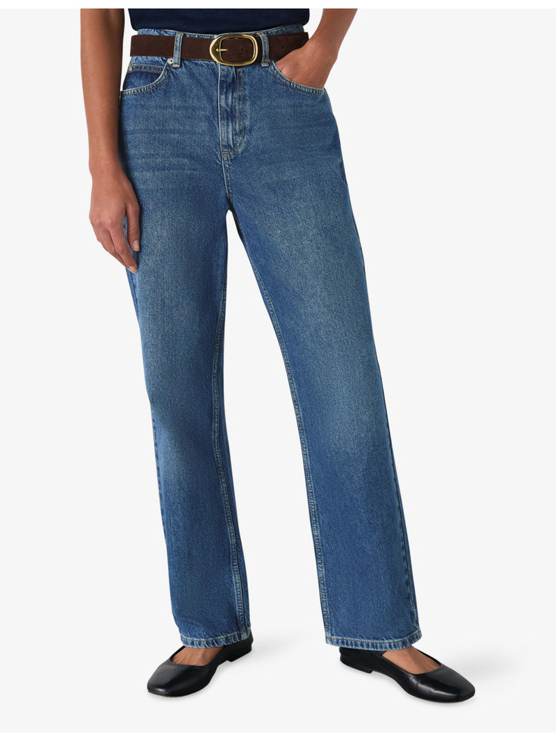 Authentic Column-Leg High-Rise Denim Jeans 3
