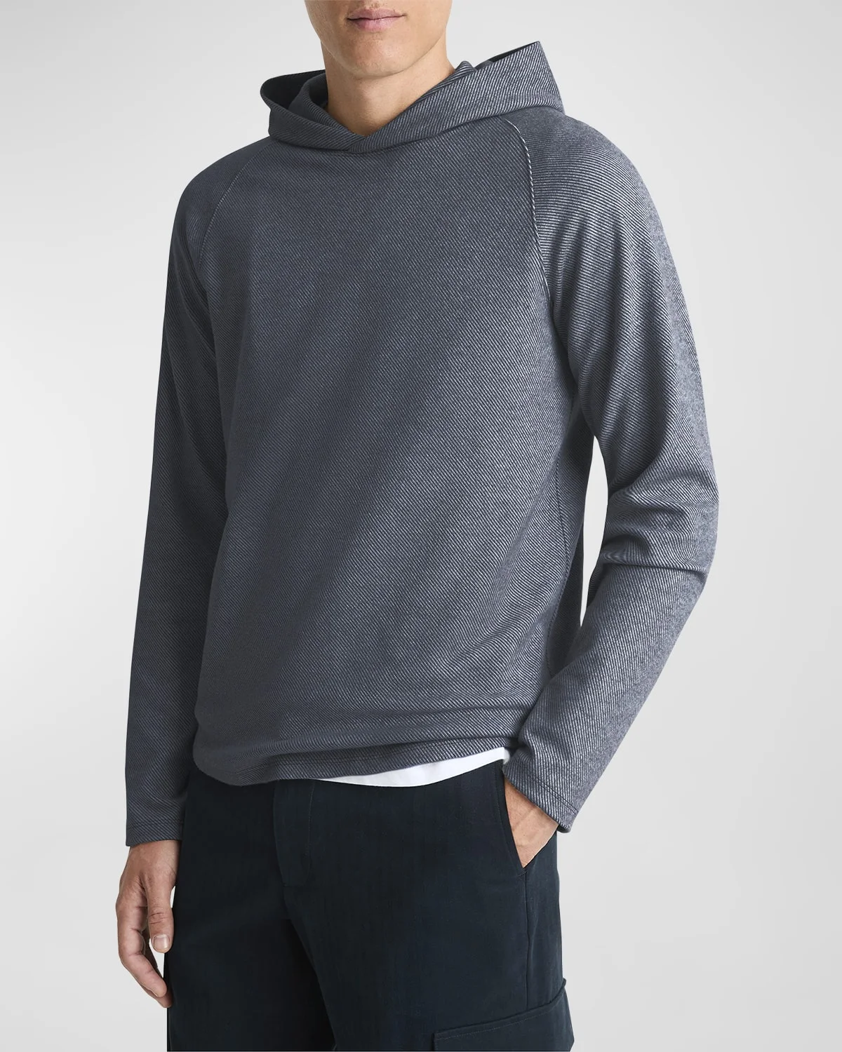 Men's Broken Twill Pullover Hoodie - 1