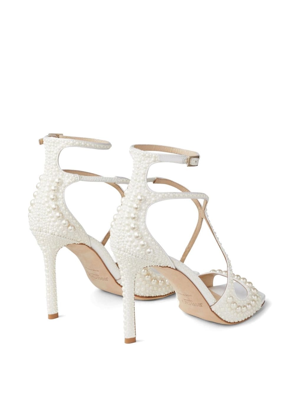 Azia 95mm pearl-embellished sandals - 3