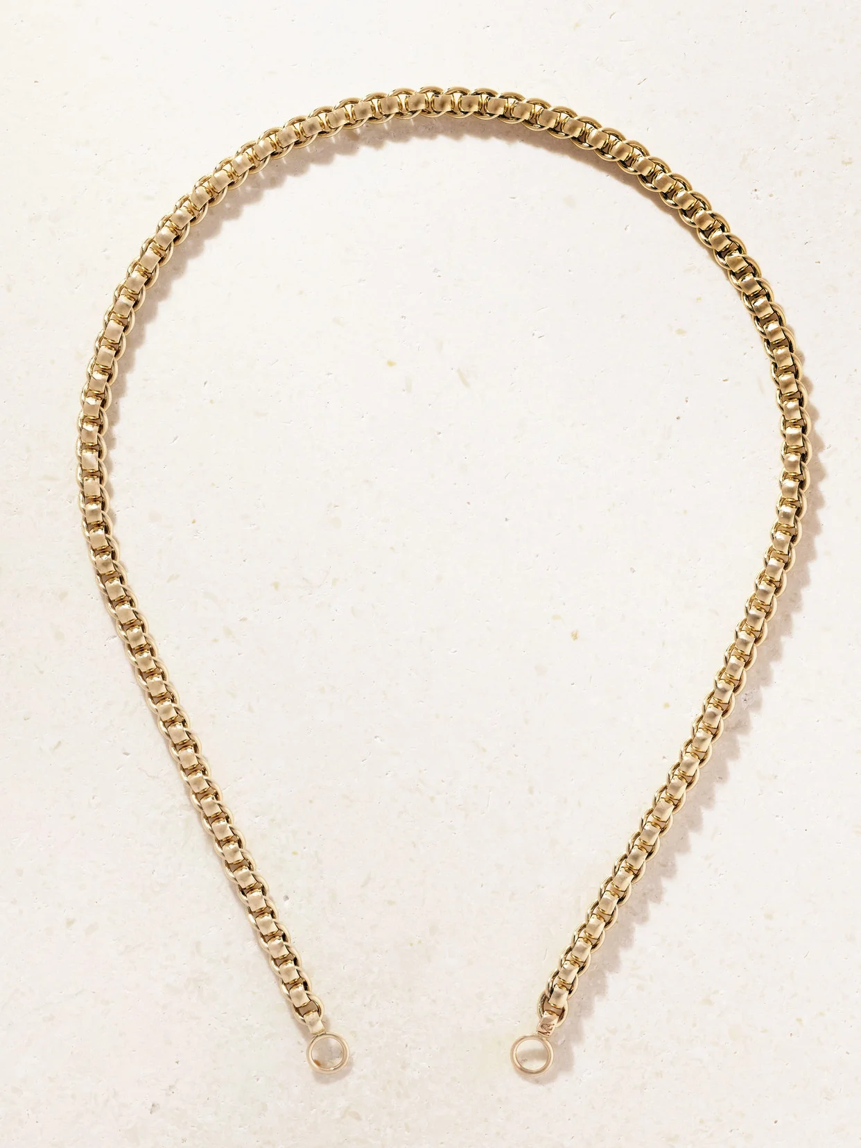 Rolling Curb 14-karat Gold Chain Necklace - 1