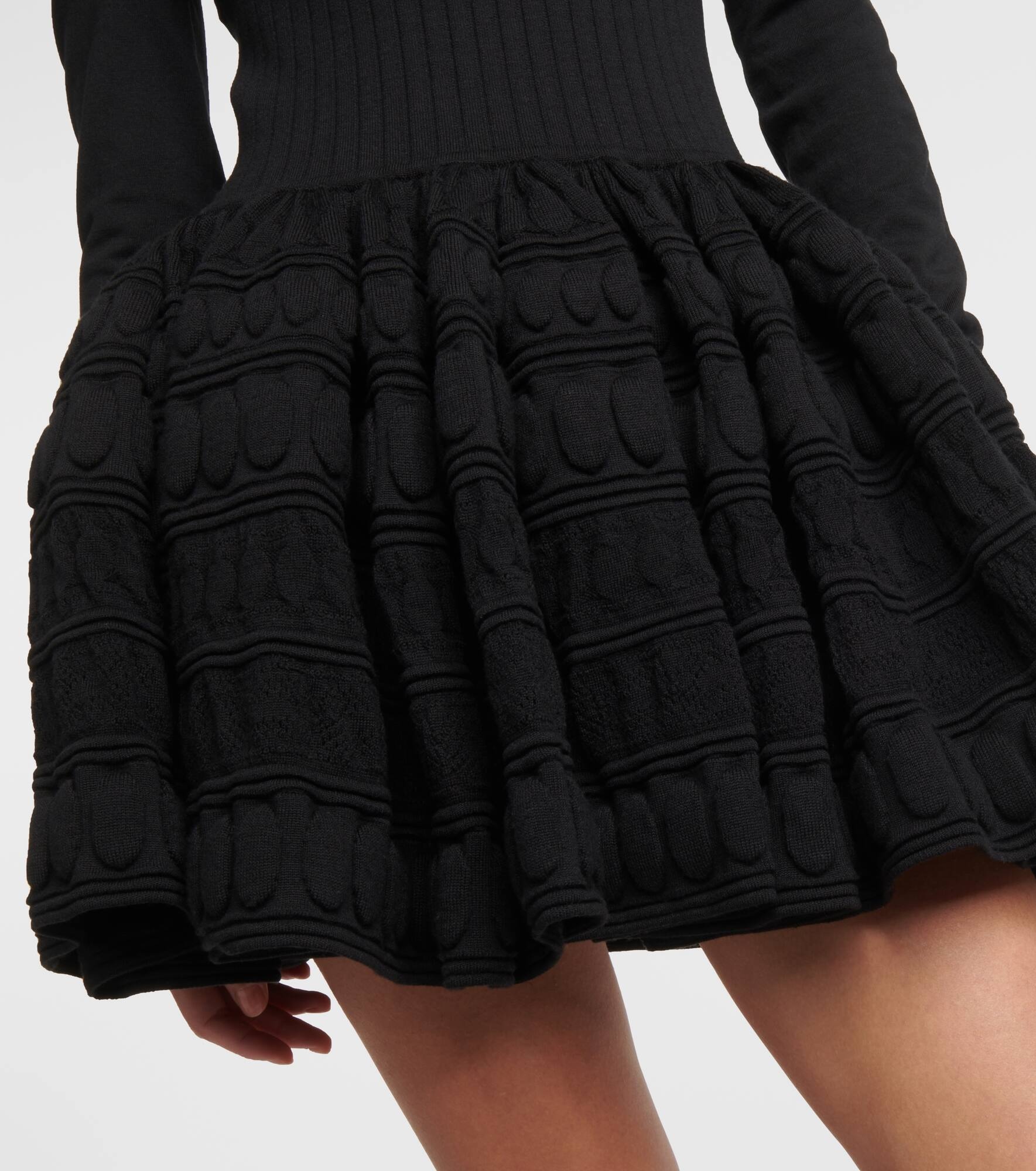 Crinoline wool-blend minidress - 5