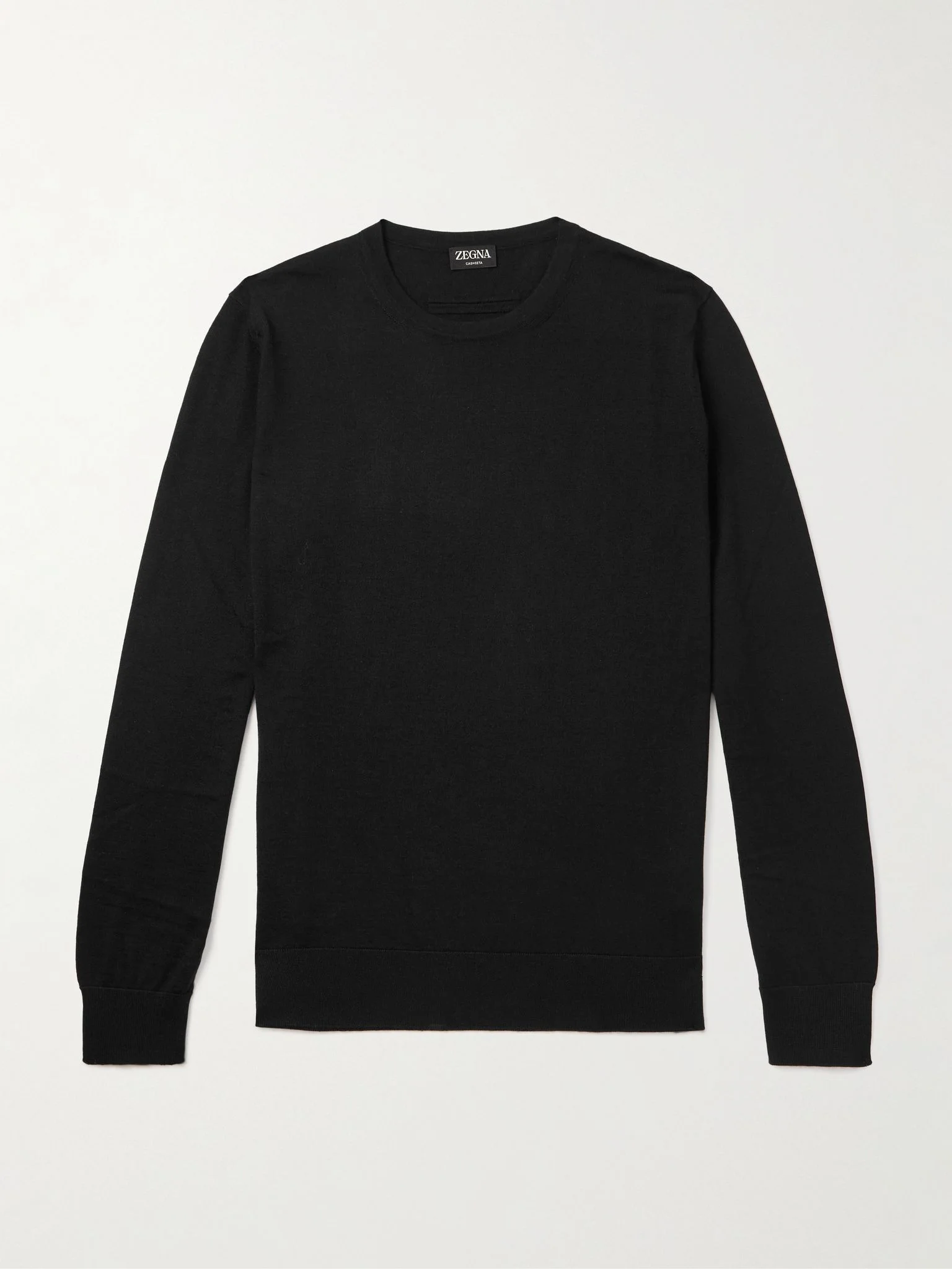 Cashmere and Silk-Blend Sweater Black - 1
