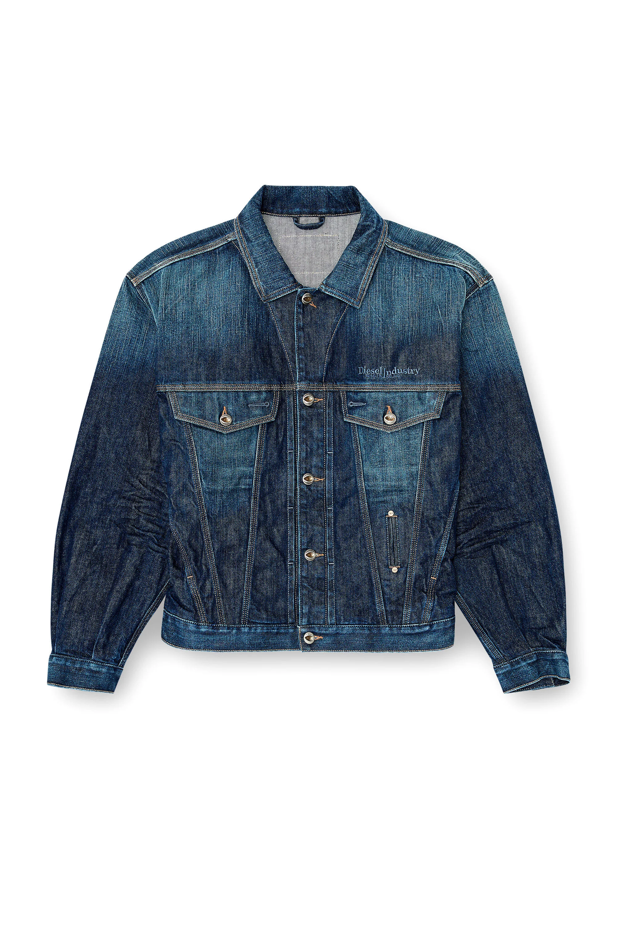 TRUCKER JACKET IN SELVEDGE DENIM - 1