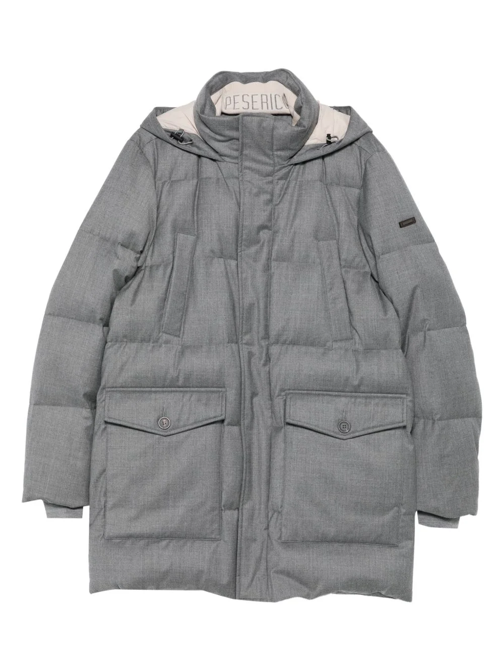 hooded quilted coat - 1