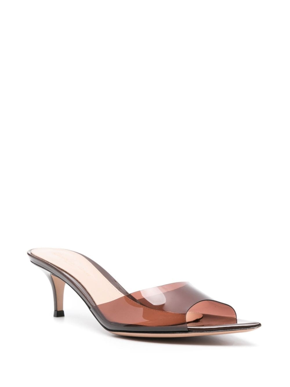Elle 55mm transparent-strap mules - 2